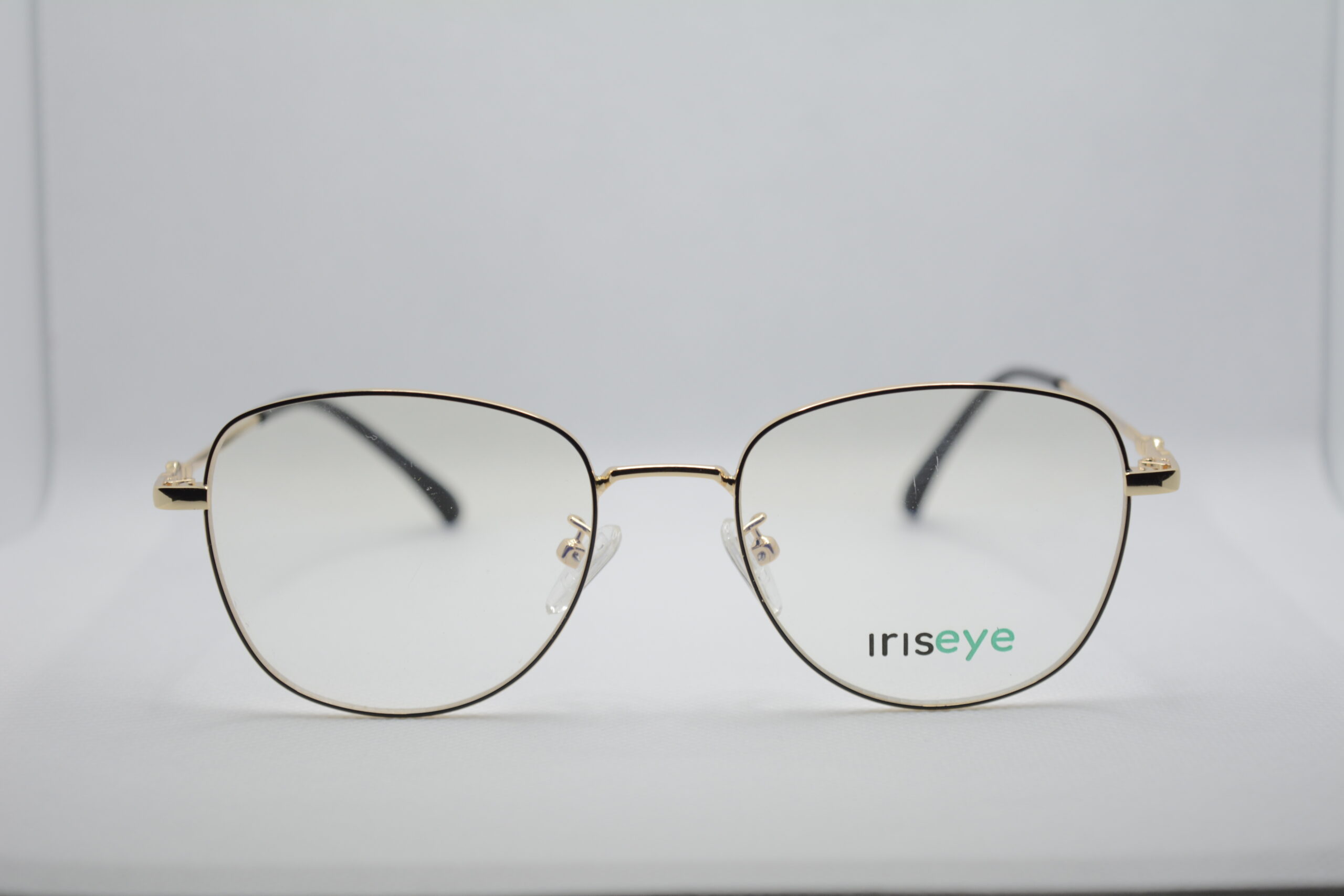 IRIS EYE ROUND FRAMES- Black Accent Gold