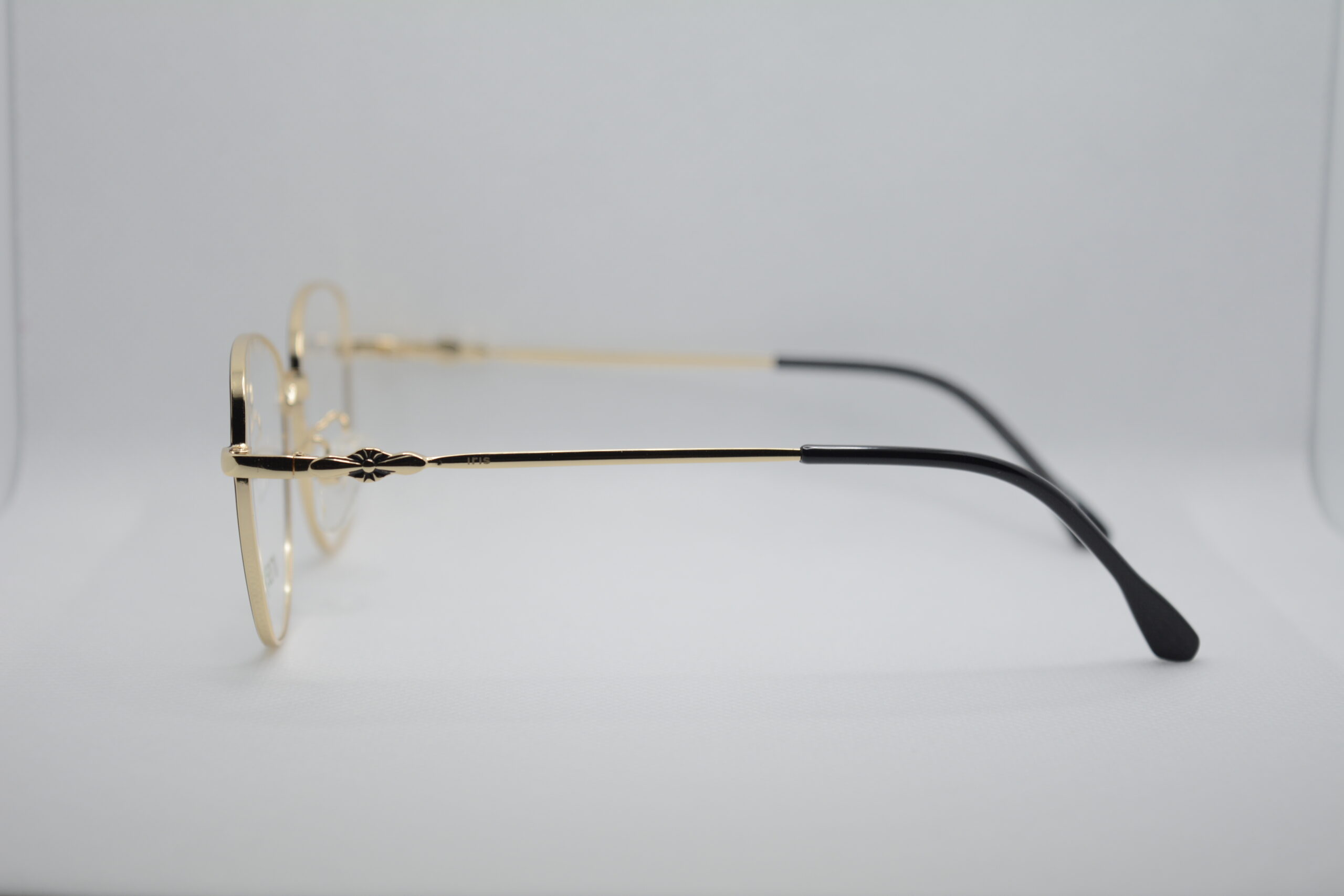 IRIS EYE ROUND FRAMES- Black Accent Gold - Image 2