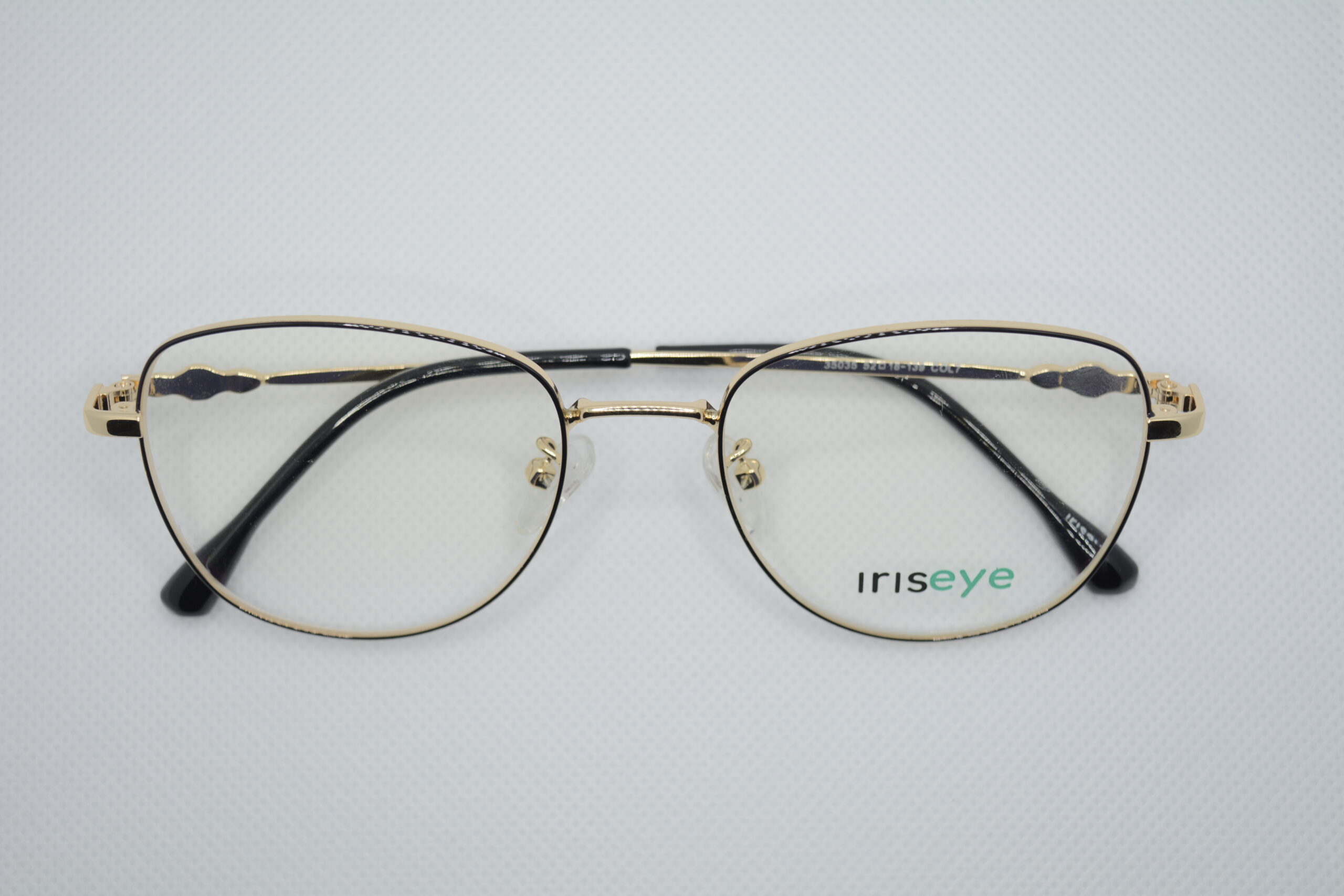 IRIS EYE ROUND FRAMES- Black Accent Gold - Image 3