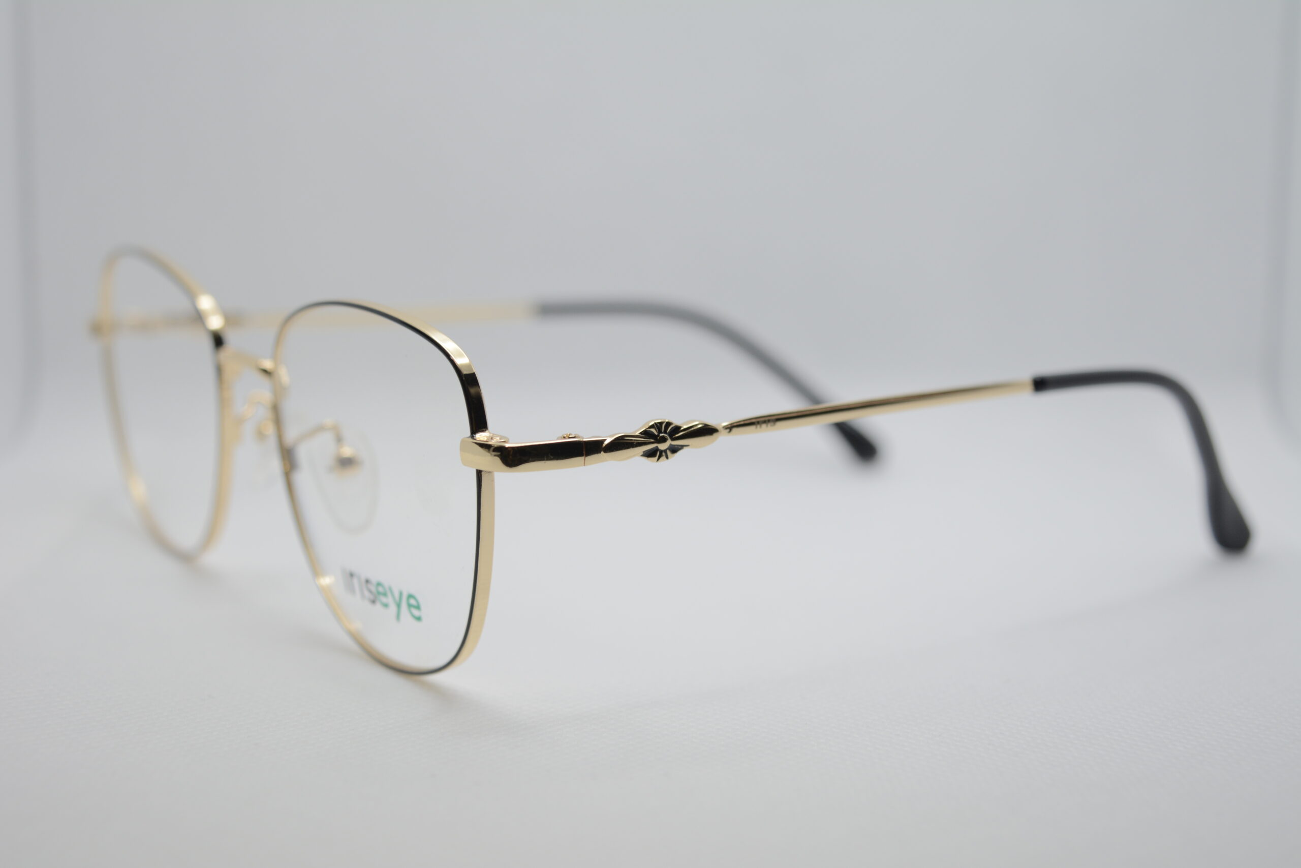 IRIS EYE ROUND FRAMES- Black Accent Gold - Image 4